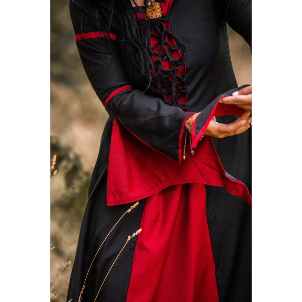 LARP Dress with Trumpet Sleeves & Lacing