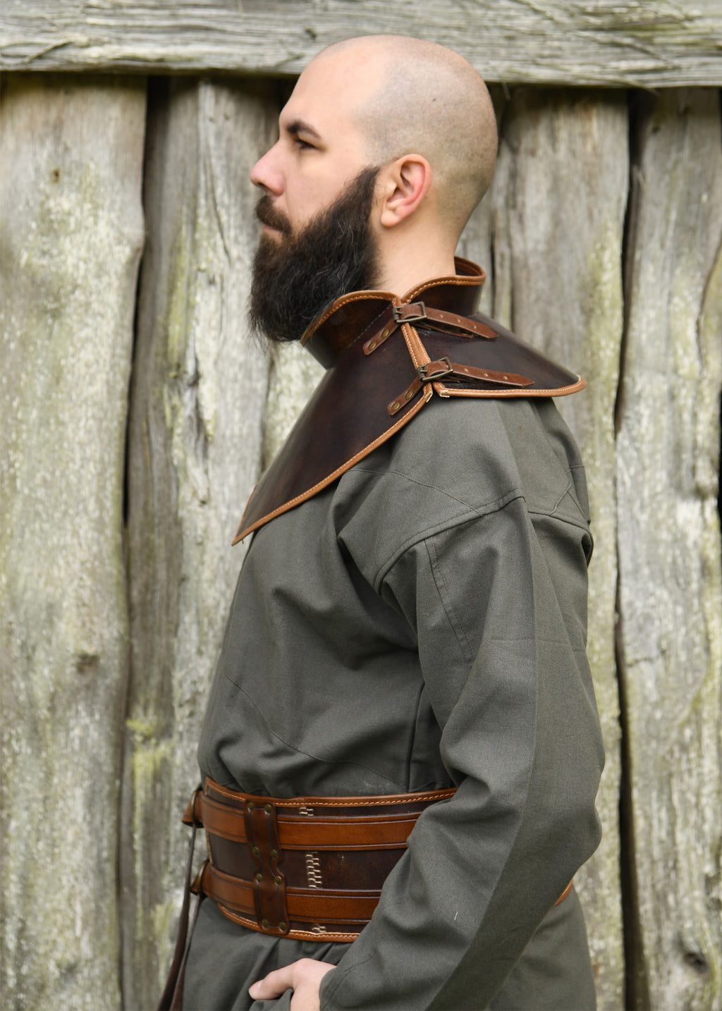 LARP Leather Collar with Buckles