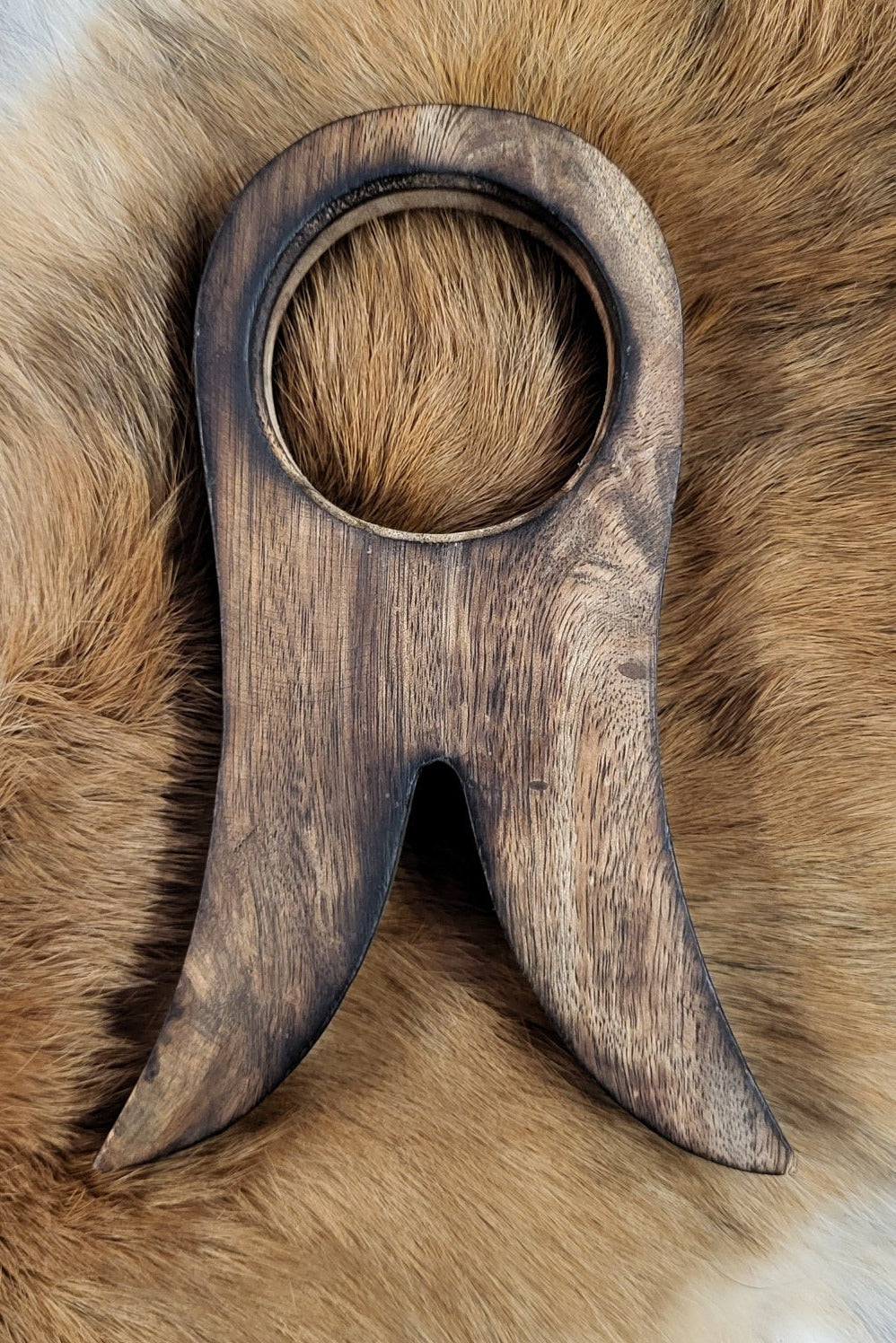 LARP Wooden Drinking Horn Stand for On The Go