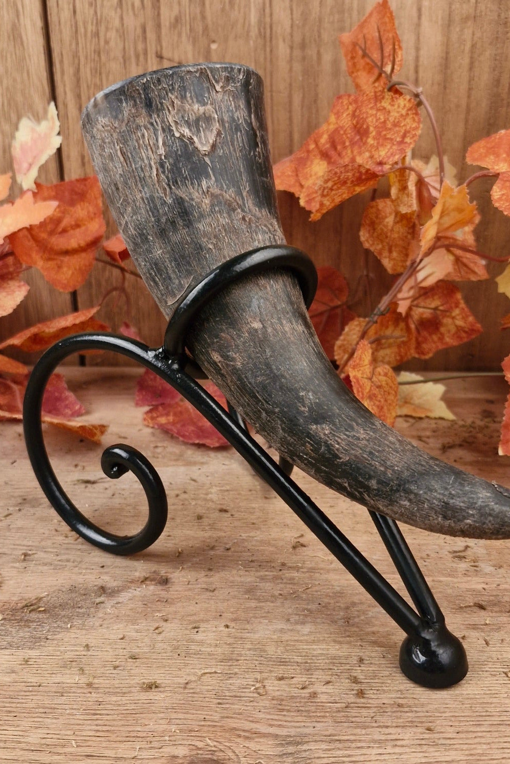 LARP Drinking Horn Stand made of Steel - Hand-forged