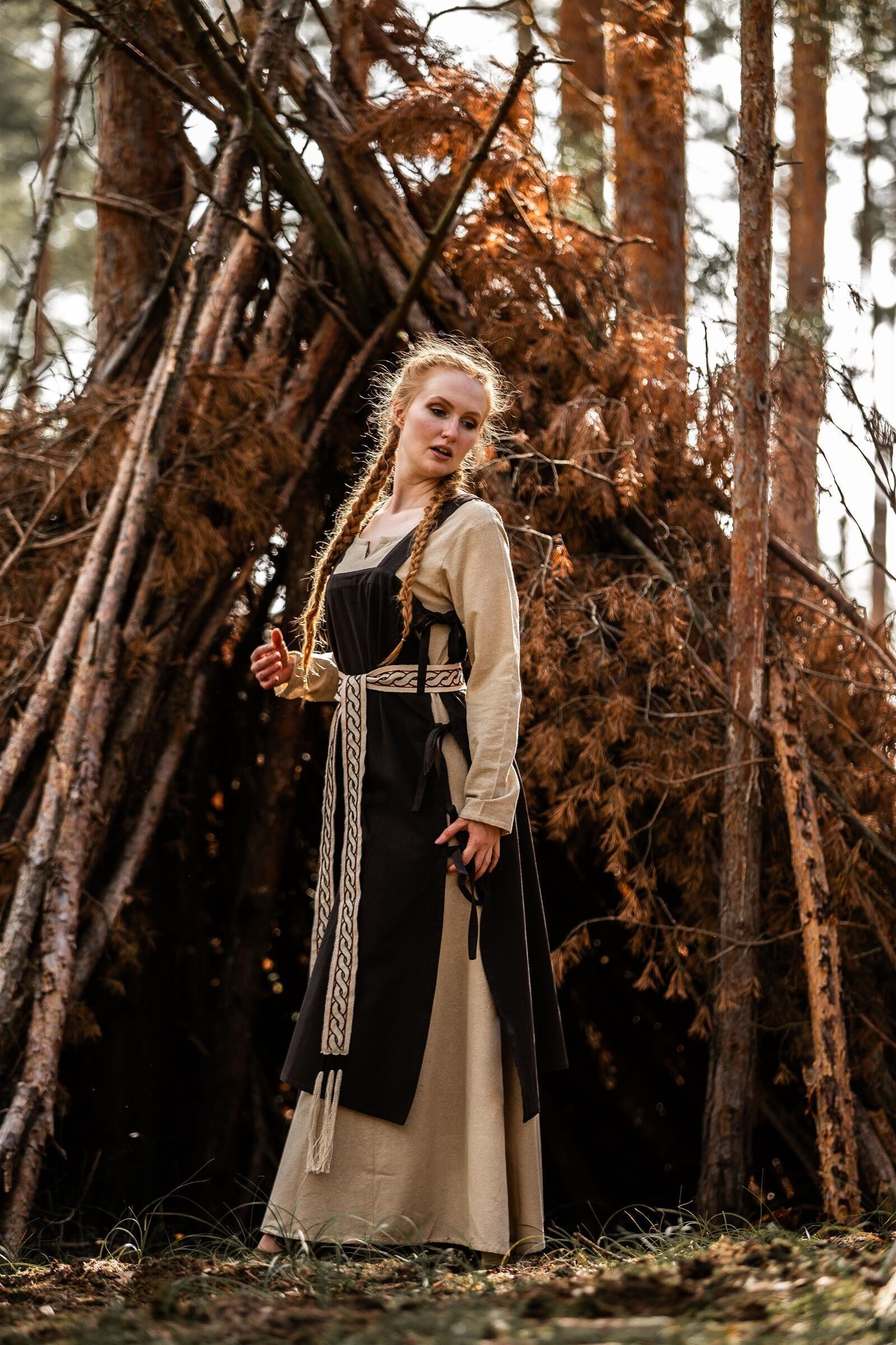 LARP Überkleid mit Träger und Seitenschnürung