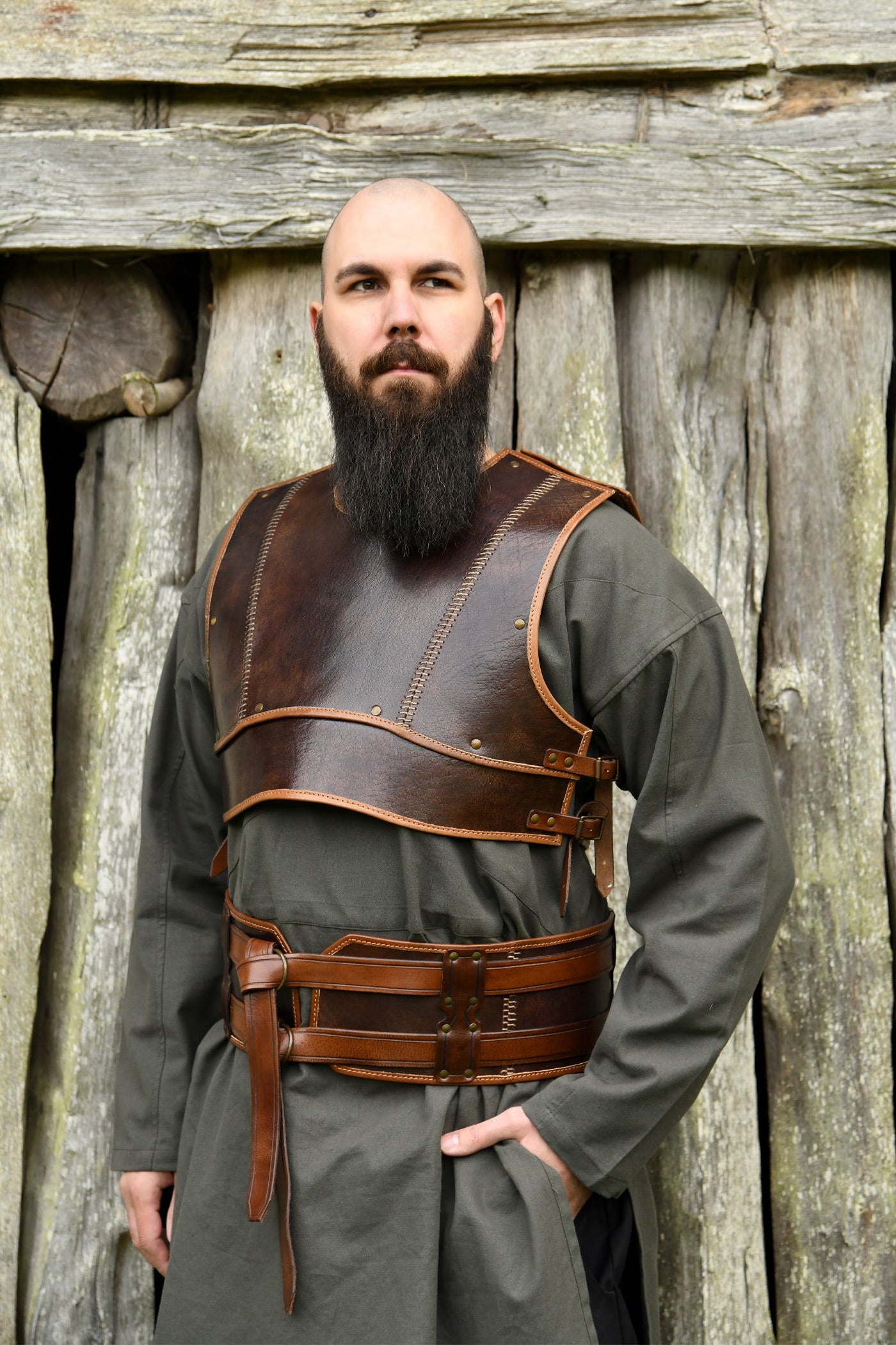 LARP Buffalo Leather Cuirass Brown