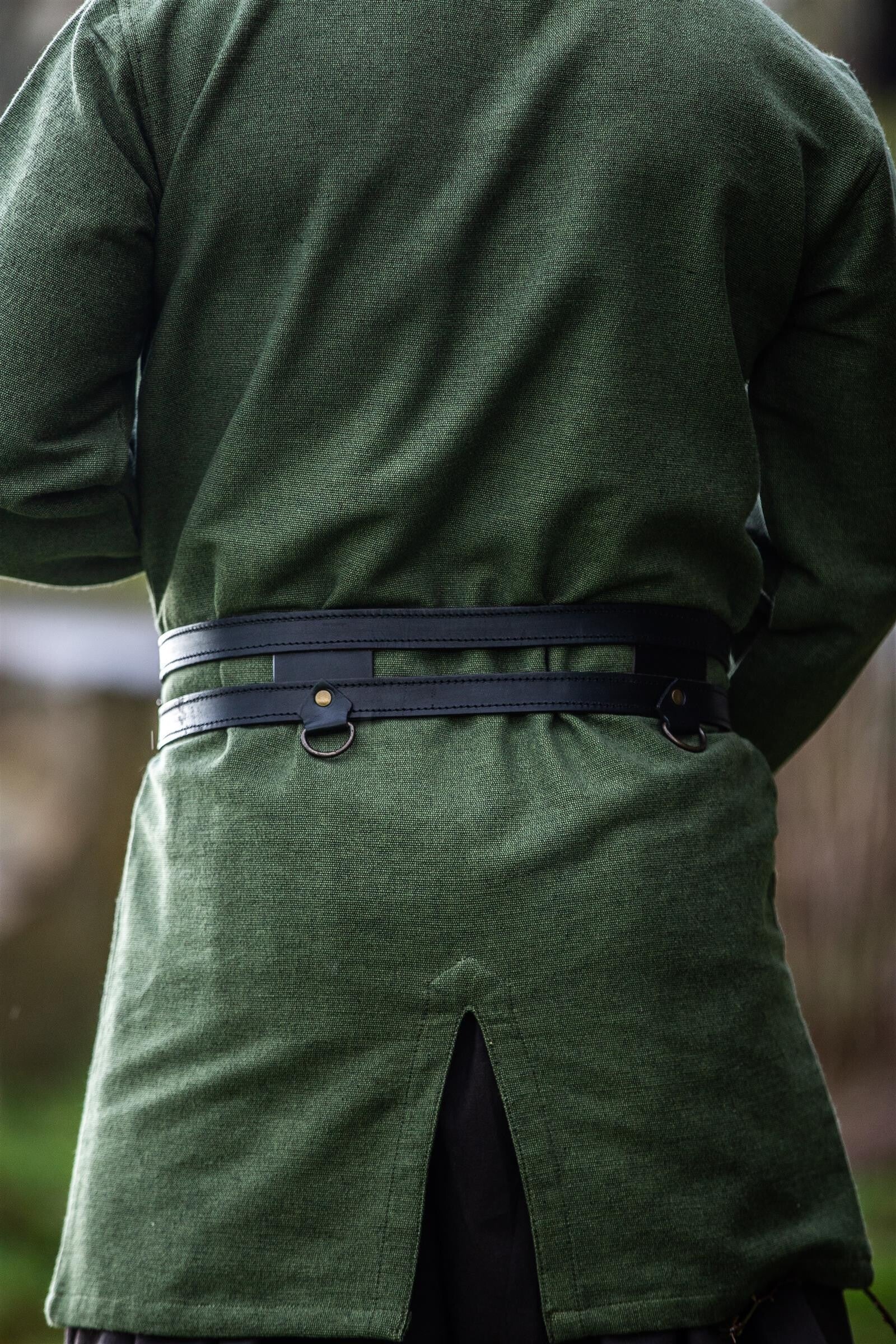 LARP Doppelgürtel Nordmann aus Leder