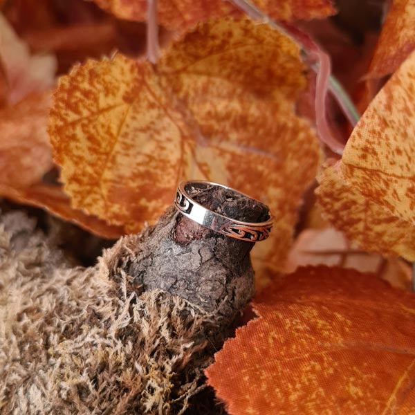 Elfen Ring Mitternachtsglanz aus Silber
