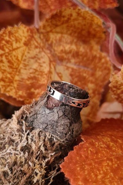 Elfen Ring Mitternachtsglanz aus Silber