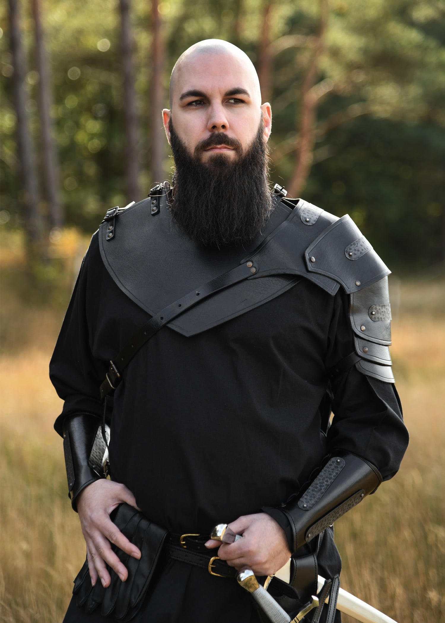 LARP Leather Collar with Buckles