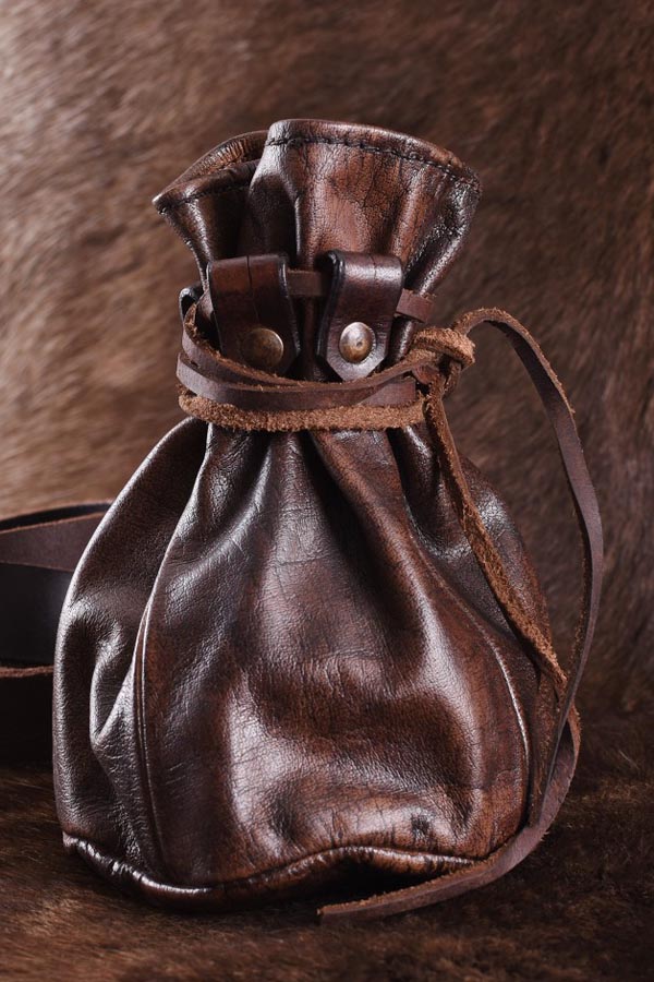 LARP Leather Pouch with Base