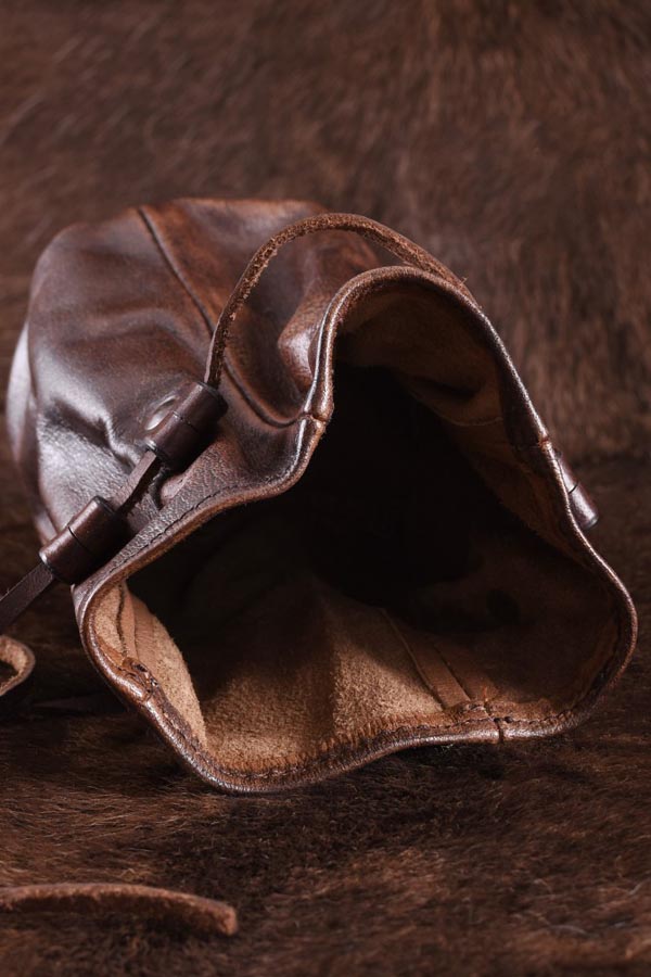 LARP Leather Pouch with Base