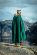 LARP Wool Cloak with Faux Fur