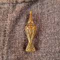 Long fibula Odin's Raven Munin made of bronze