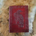 Leather book with Viking raven