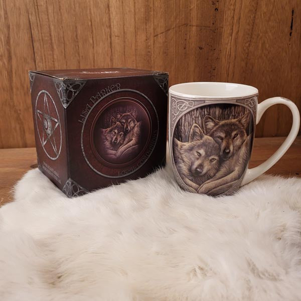 Lisa Parker Porzellan Tasse Wolfspärchen