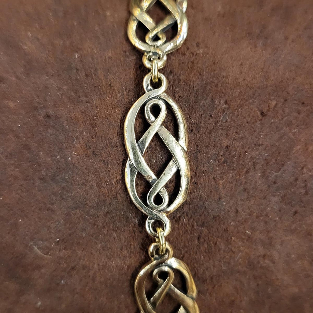 Mittelalter Armkette Knotenmuster aus Bronze