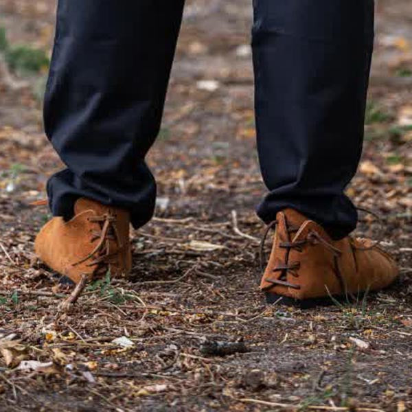 Medieval Suede Bundschuh Shoes