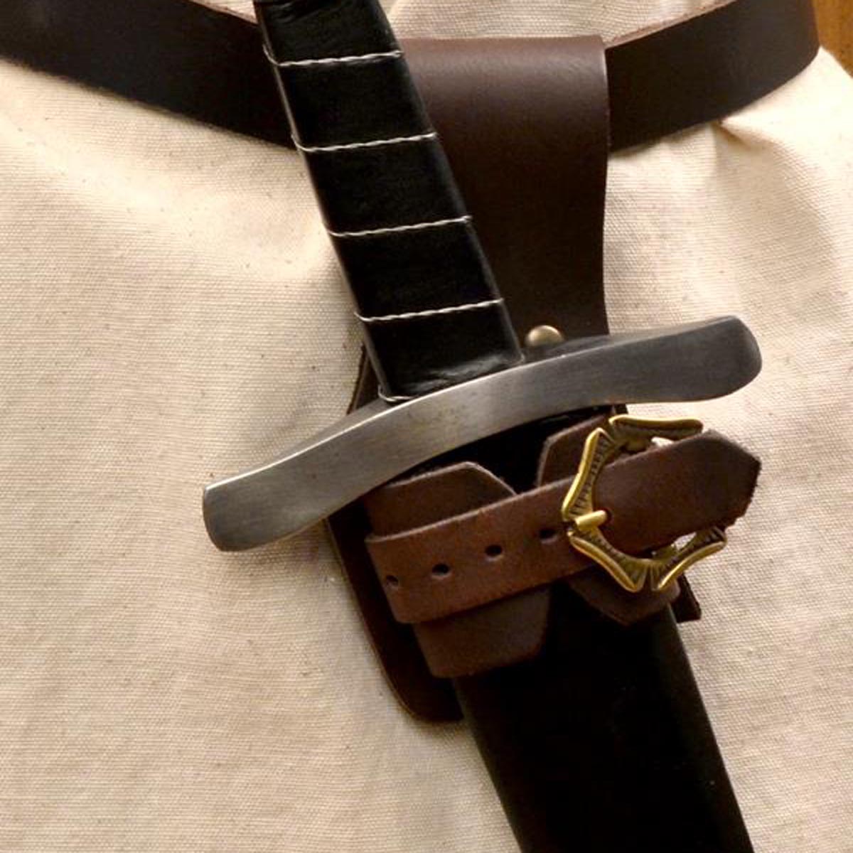 Medieval Leather Dagger Holder with Buckle