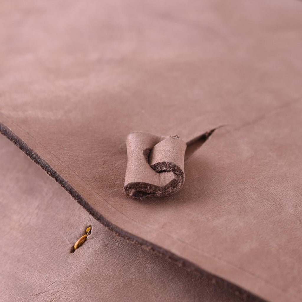 Medieval semicircular leather belt bag for reenactment