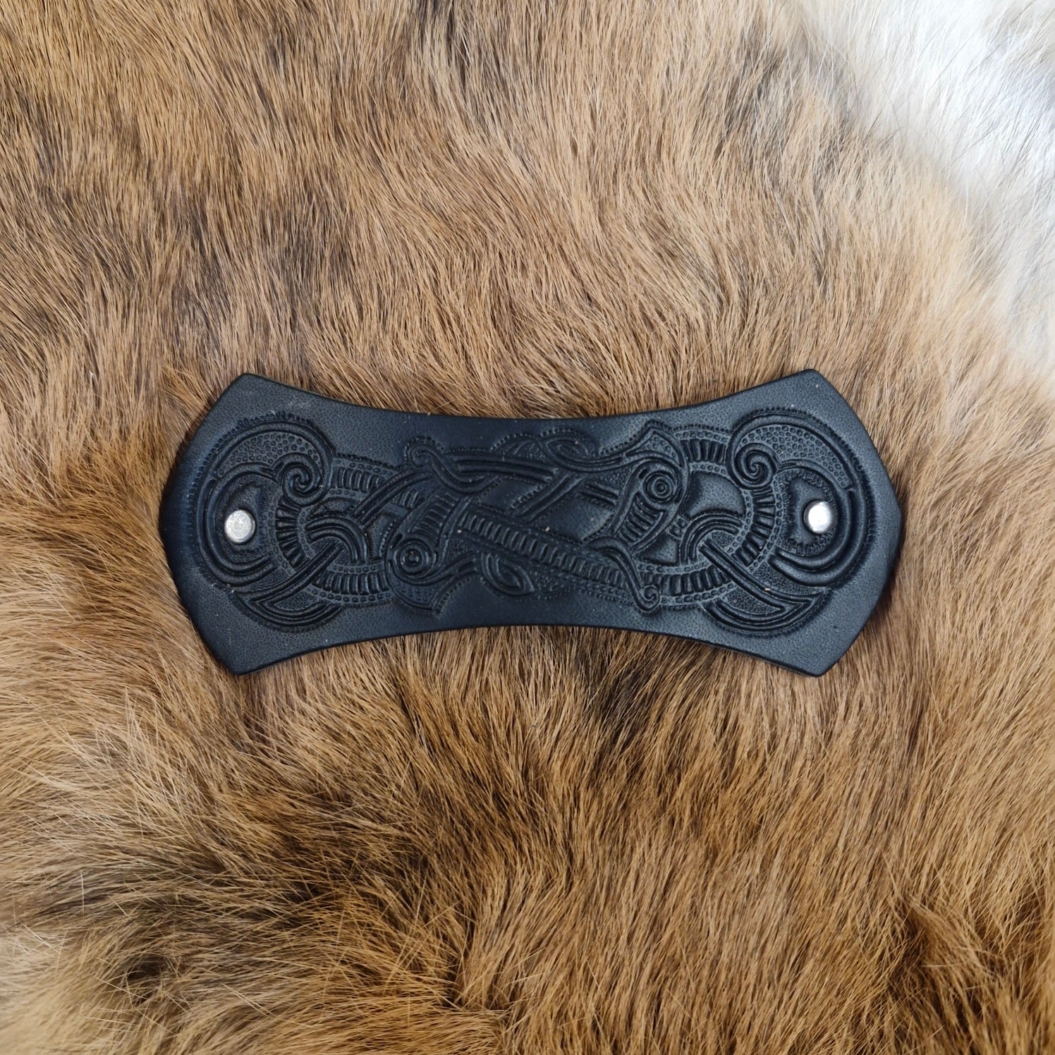 Medieval Leather Hair Clip