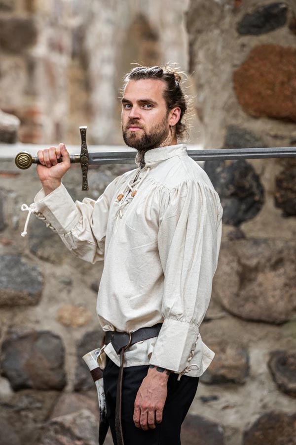 Mittelalter Hemd Lancelot mit Armmanschetten