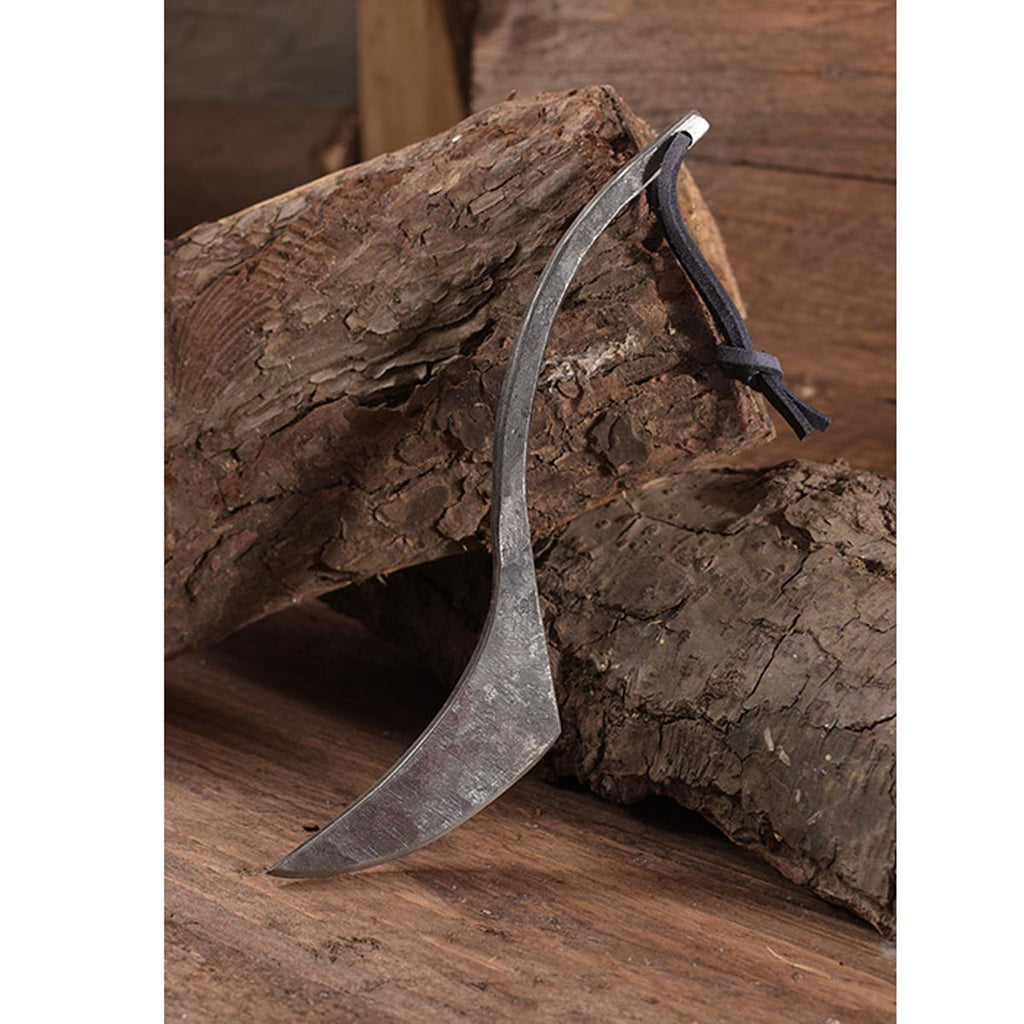 Medieval Furrier's Knife with Leather Sheath - Hand-Forged