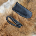 Medieval Folding Knife with Leather Sheath - Hand-forged