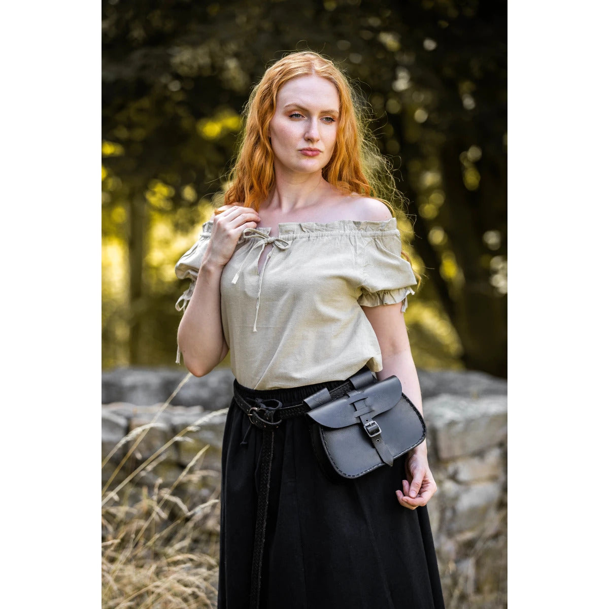 LARP Short-Sleeve Blouse with Lacing for Beginners