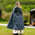 Medieval Short Wool Cloak with Short Hood