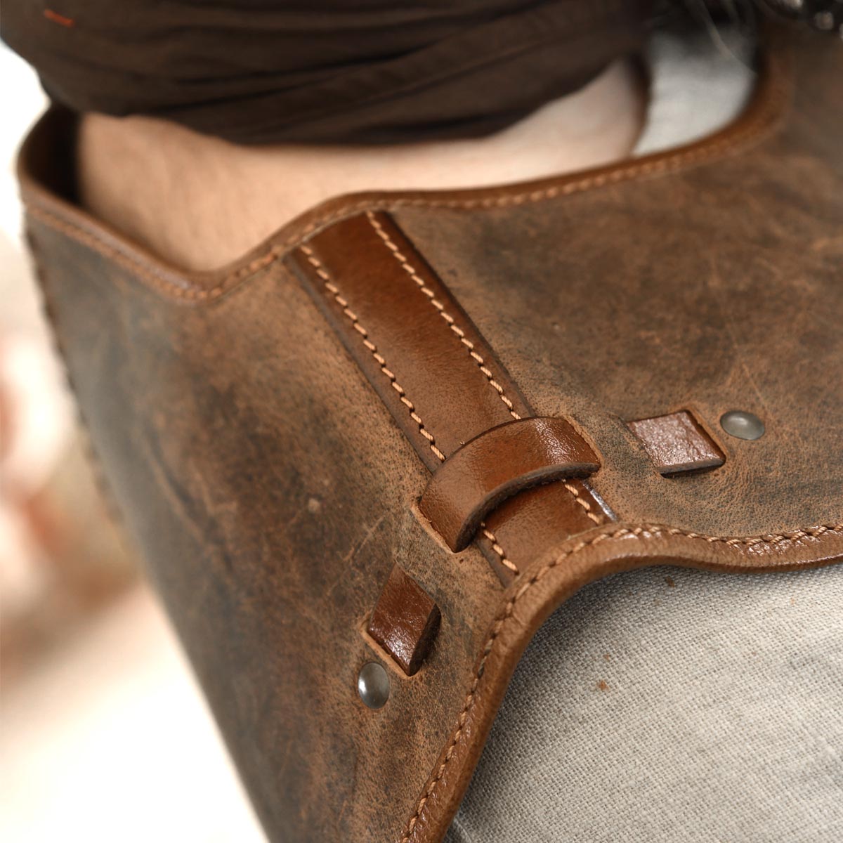Mittelalter Lederrüstung aus Fettleder braun