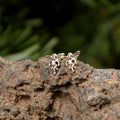 Fantasy Silver Angel Stud Earrings