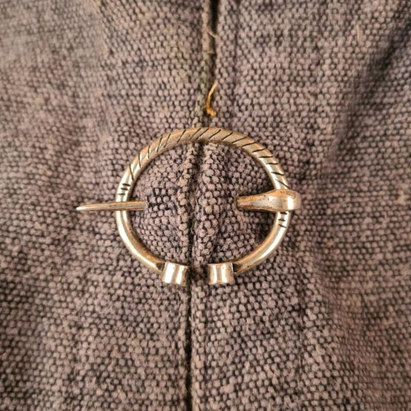 Mittelalter Rundfibel aus Silber