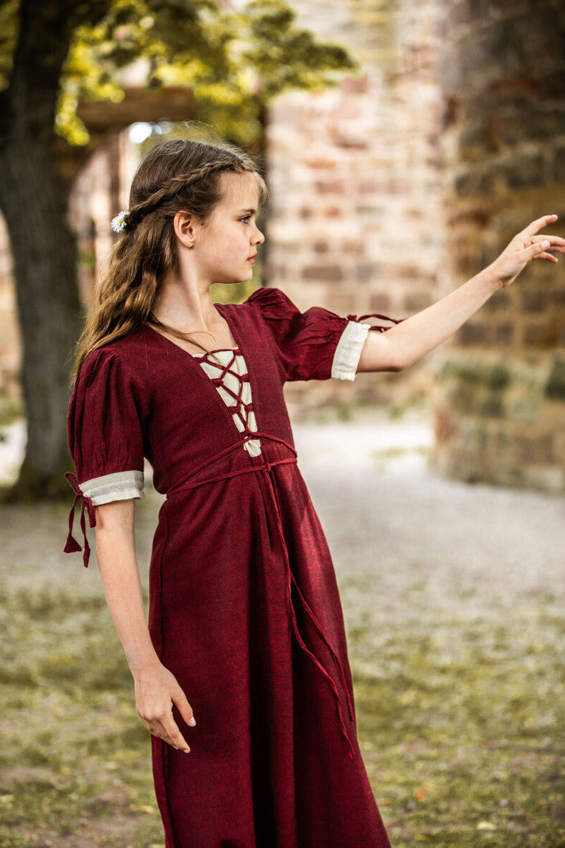 Medieval Short Sleeve Summer Dress for Children