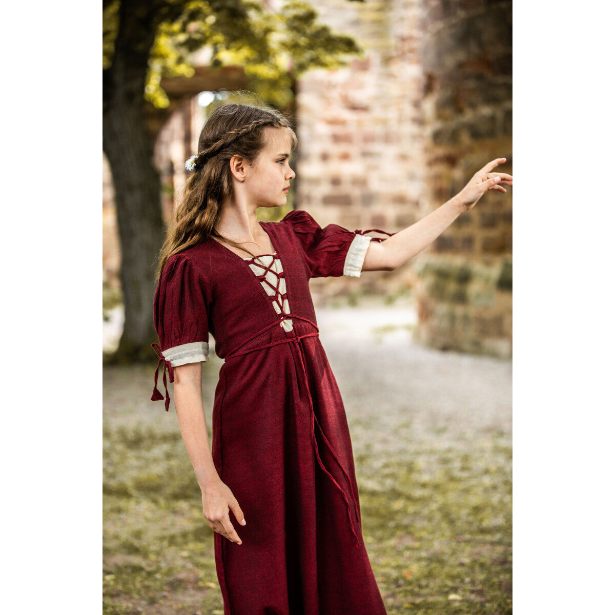 Mittelalter Sommerkleid kurzarm für Kinder