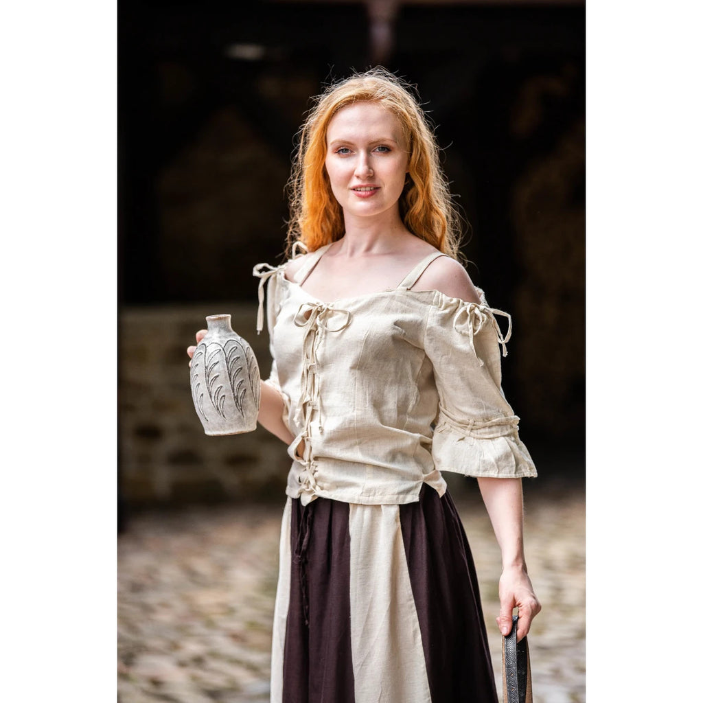 Medieval Sleeveless Blouse for Summer natural