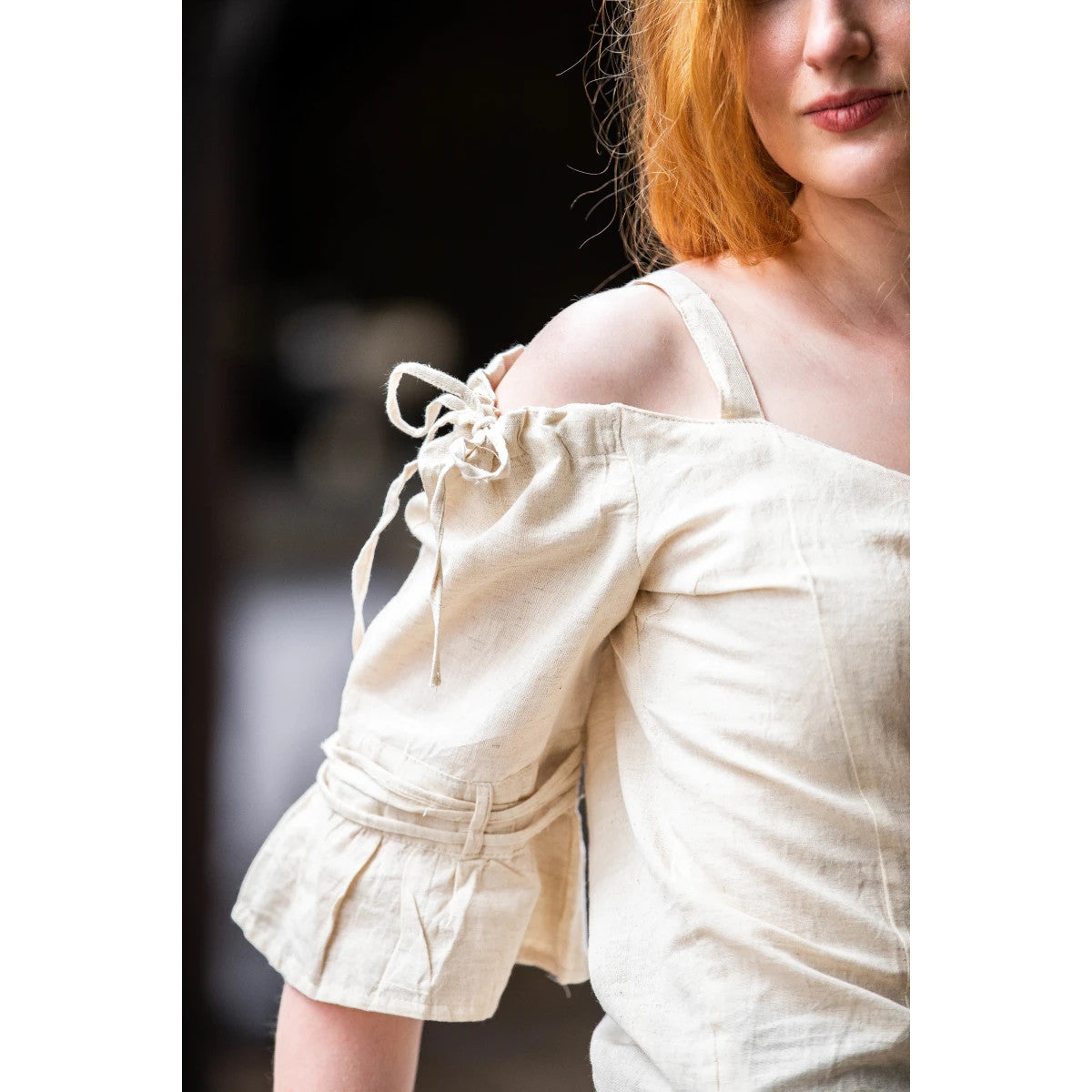 Medieval Sleeveless Blouse for Summer natural