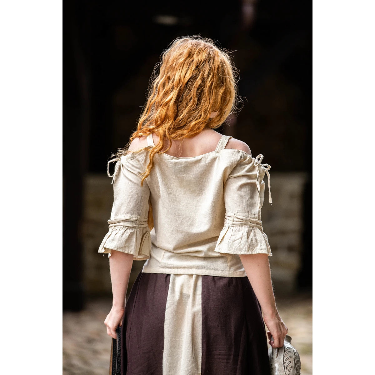 Medieval Sleeveless Blouse for Summer natural