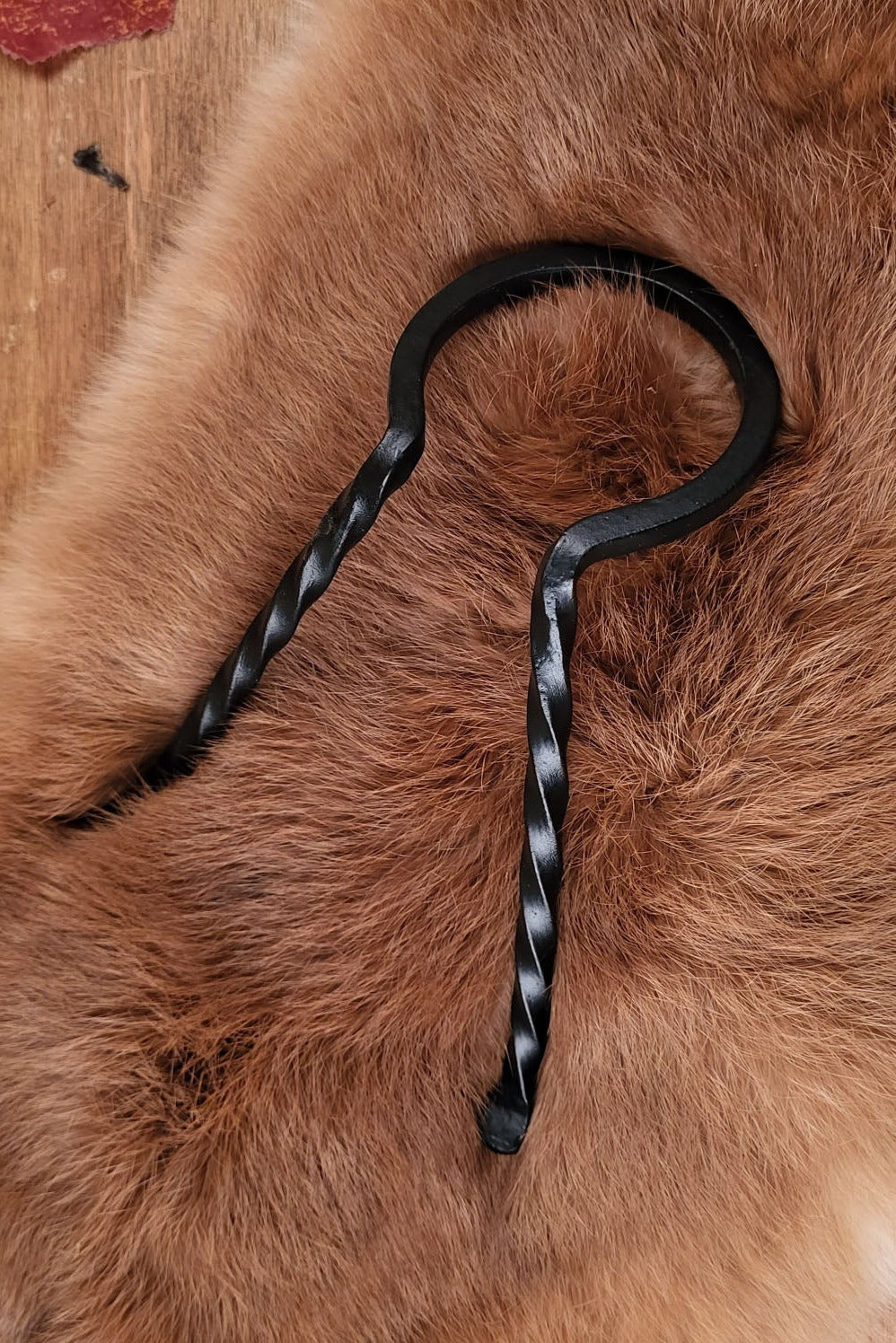 Medieval drinking horn stand made of steel for on the go