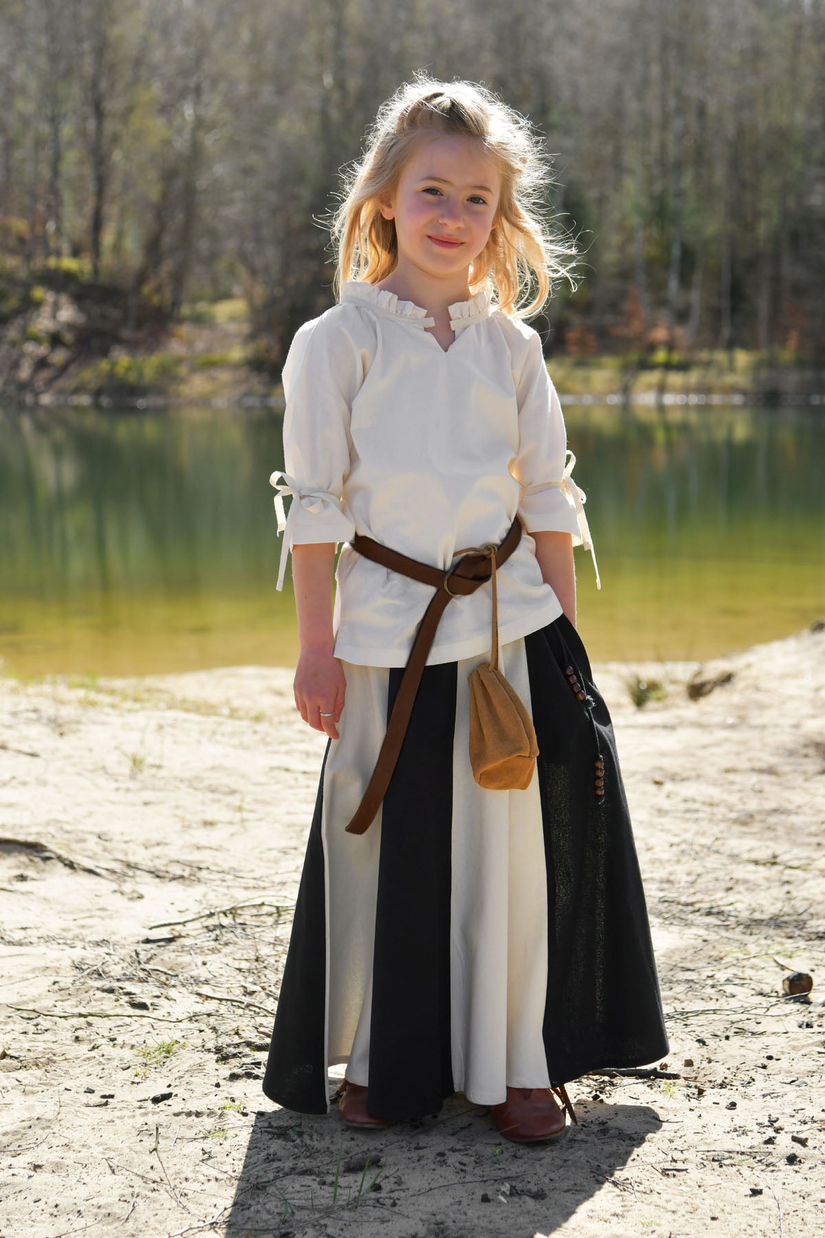 Children's Medieval Leather Ring Belt