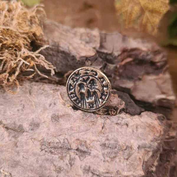 Mittelalter Anhänger Siegel aus Bronze