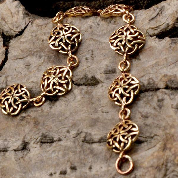 Mittelalter Armkette Keltenschild aus Bronze