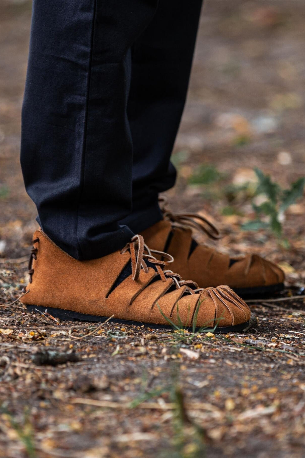 Medieval Suede Bundschuh Shoes