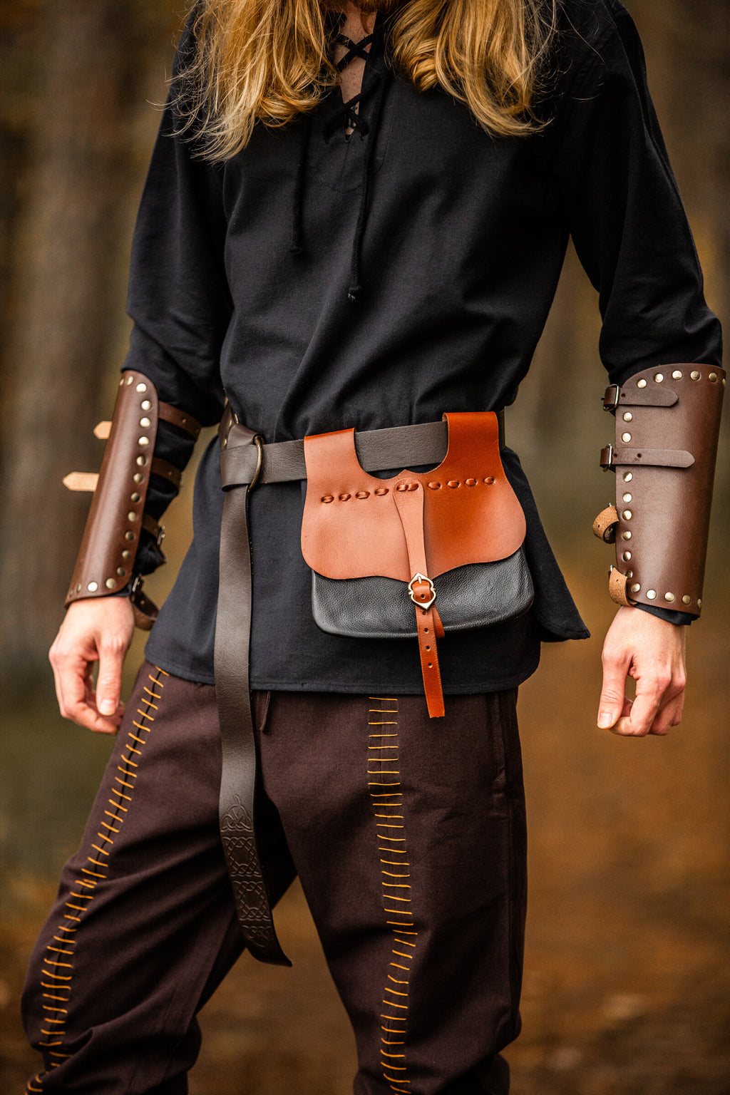 Mittelalter Ledertasche für Gürtel