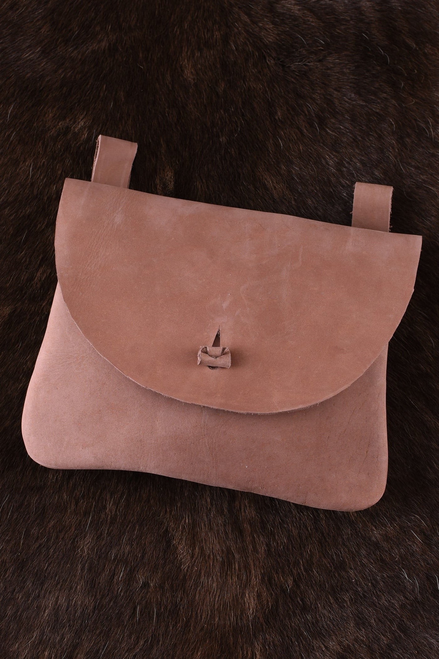 Medieval Leather Bag for Reenactment