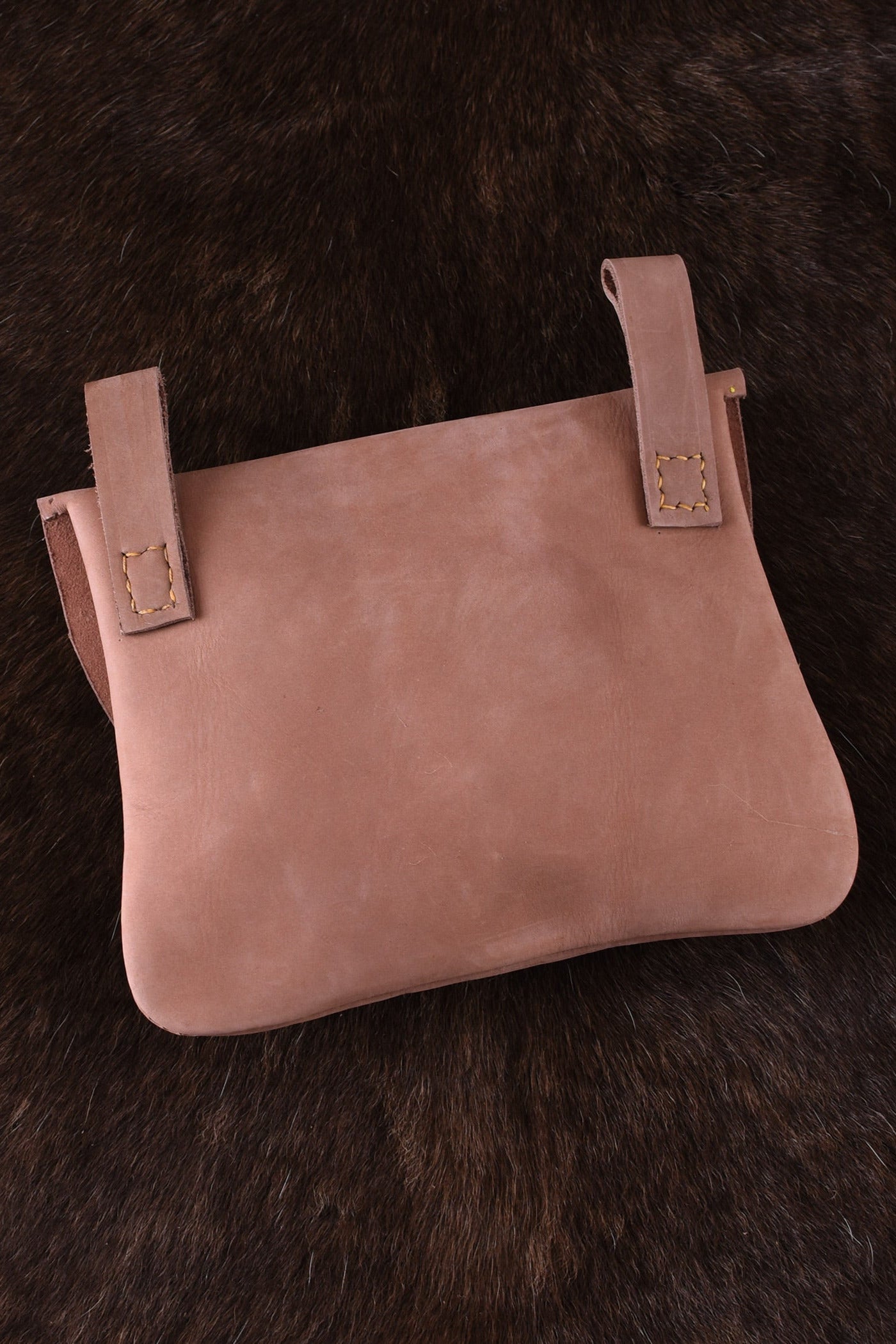Medieval Leather Bag for Reenactment