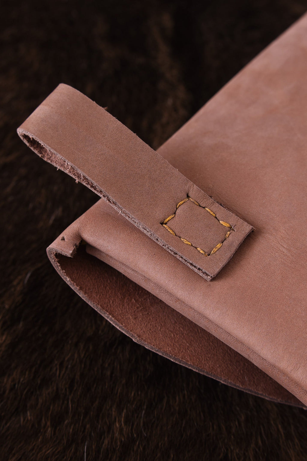 Medieval Leather Bag for Reenactment