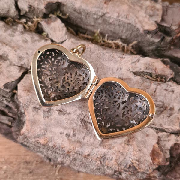 Medieval Medallion Heart made of Bronze