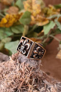 Mittelalter Ring Fleur de Lys aus Bronze