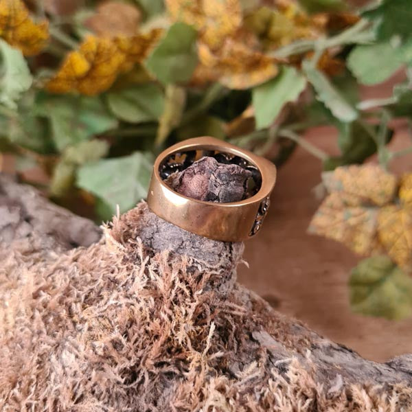 Mittelalter Ring Fleur de Lys aus Bronze