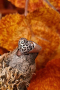 Medieval Celtic Heart Ring in Silver