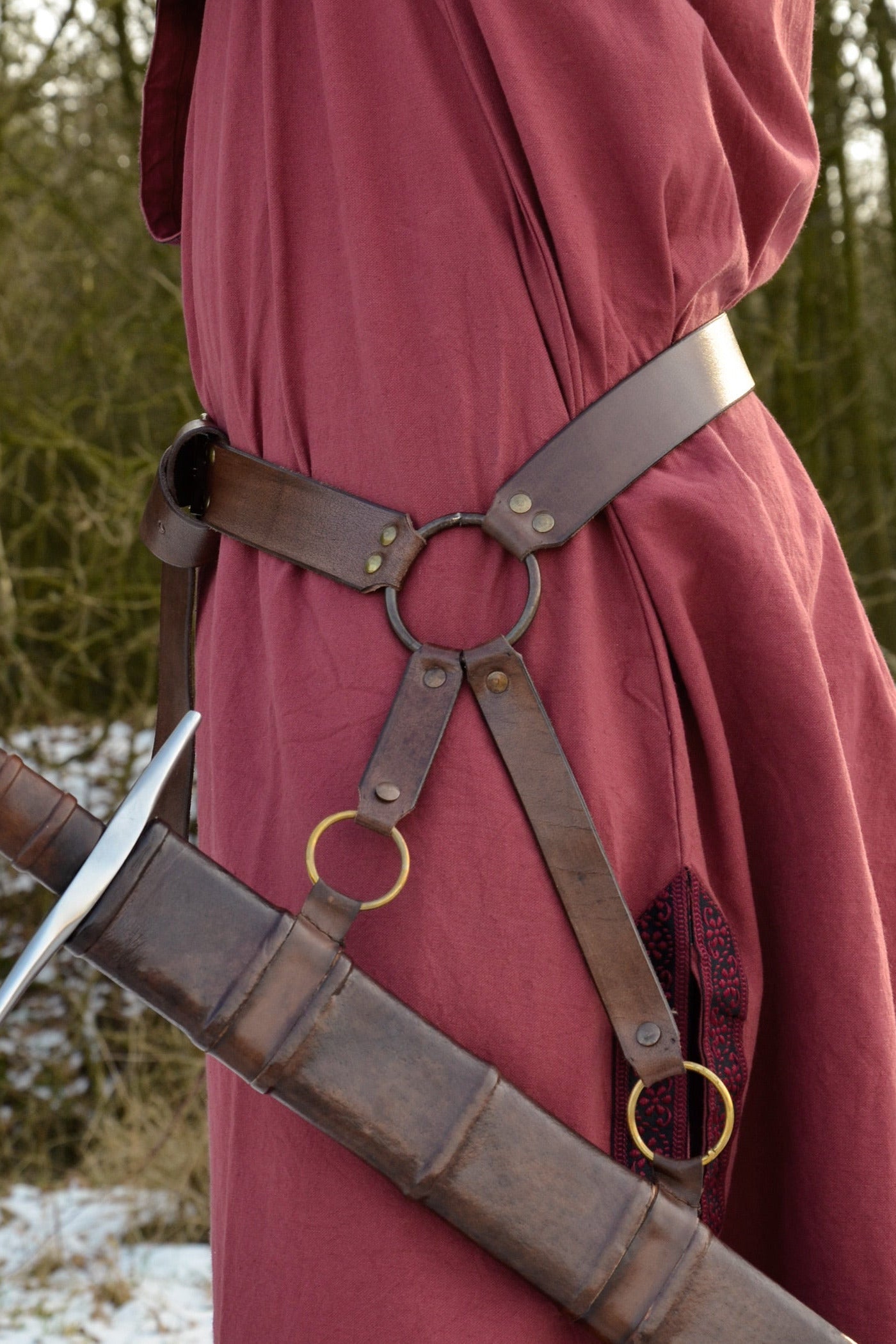 Mittelalter Schwertgürtel Krieger aus Leder
