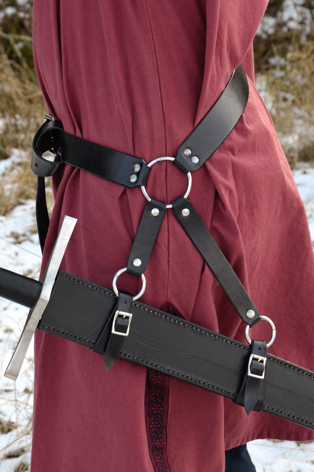 Medieval Sword Belt Warrior Leather