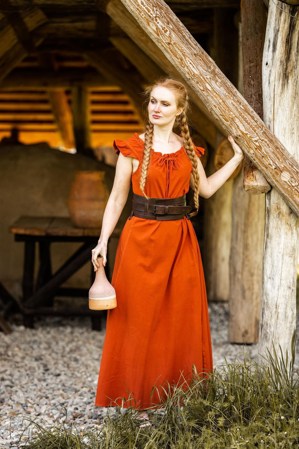 Mittelalter Sommerkleid ärmellos